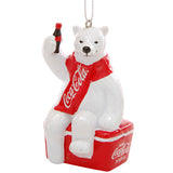 Kurt S. Adler YAMCC1124 Coca-Cola Polar Bear Ornament, 3.5", Red for Christmas