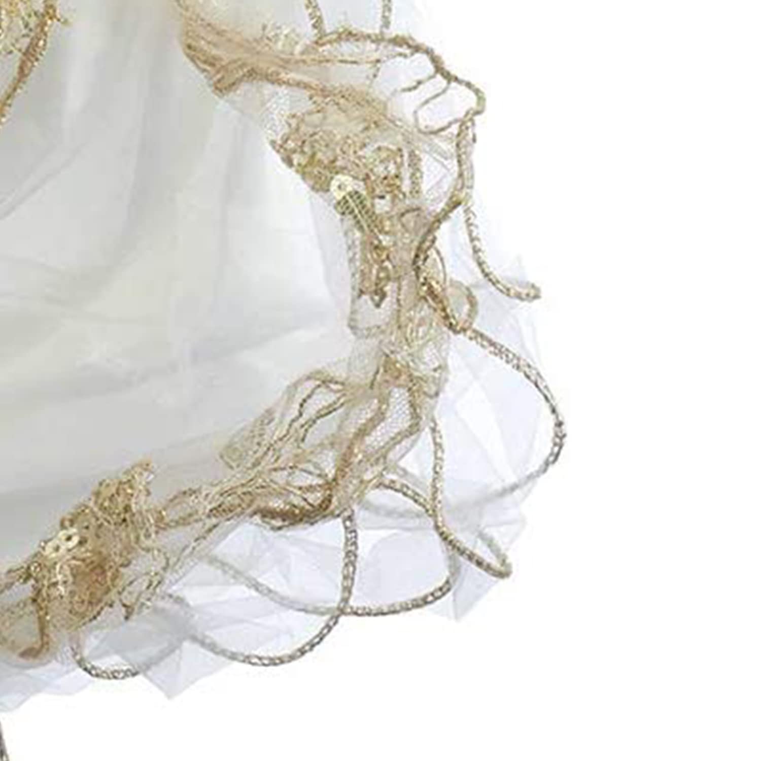Kurt Adler J6064 Ornament, Ivory, White, Gold
