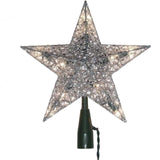 Kurt Adler UL0131S 10-Light Silver Wire Treetop, 9-Inch
