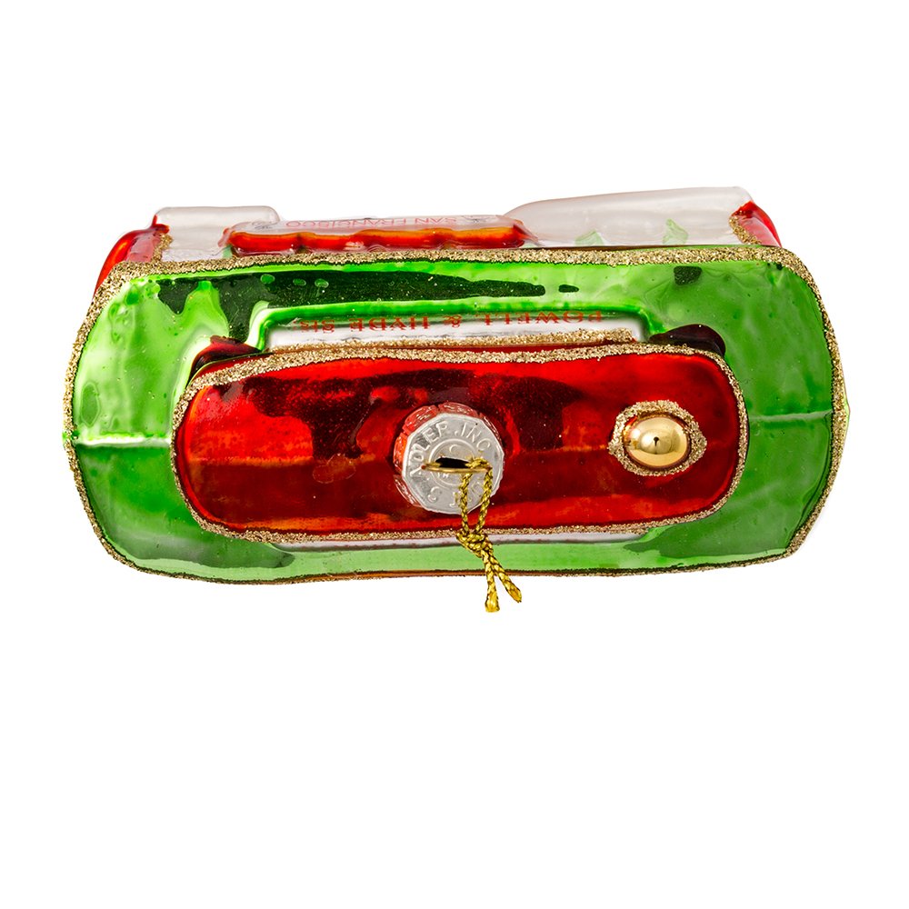 Kurt Adler Glass San Francisco Cable Car Ornament