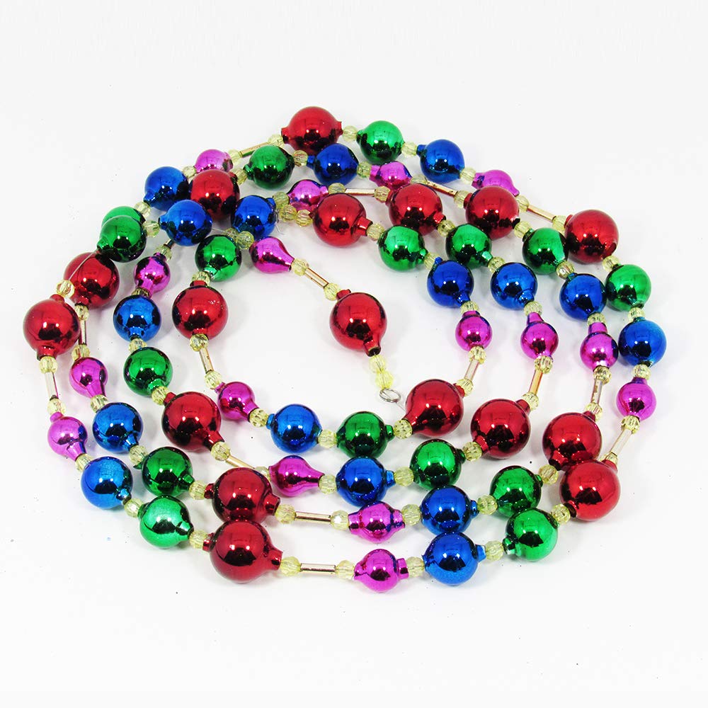 Kurt Adler 6' Glass Bead Multicolor Garland