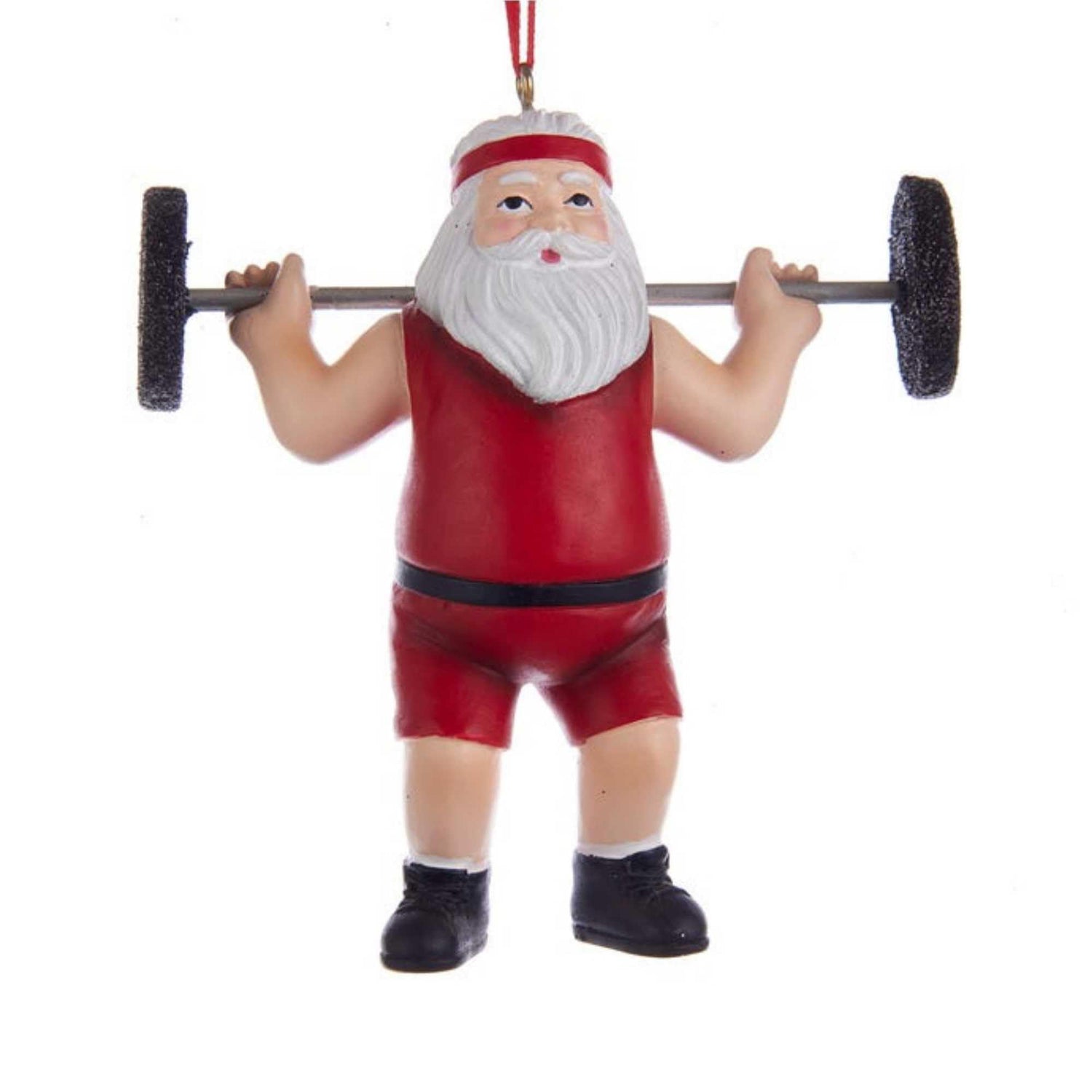 Kurt S. Adler Santa Weightlifter Ornament A1861 New, Christmas
