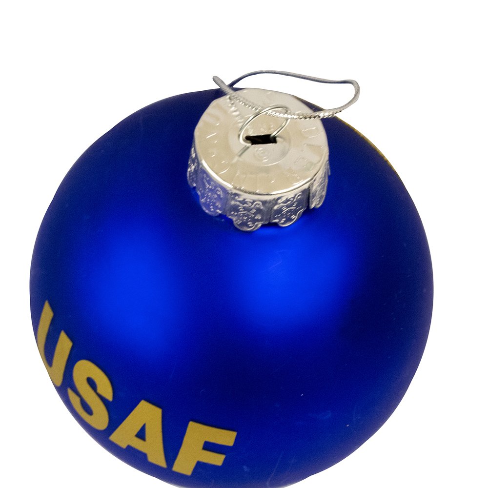 Kurt Adler Glass U.S. Air Force Ball Ornament, 80mm