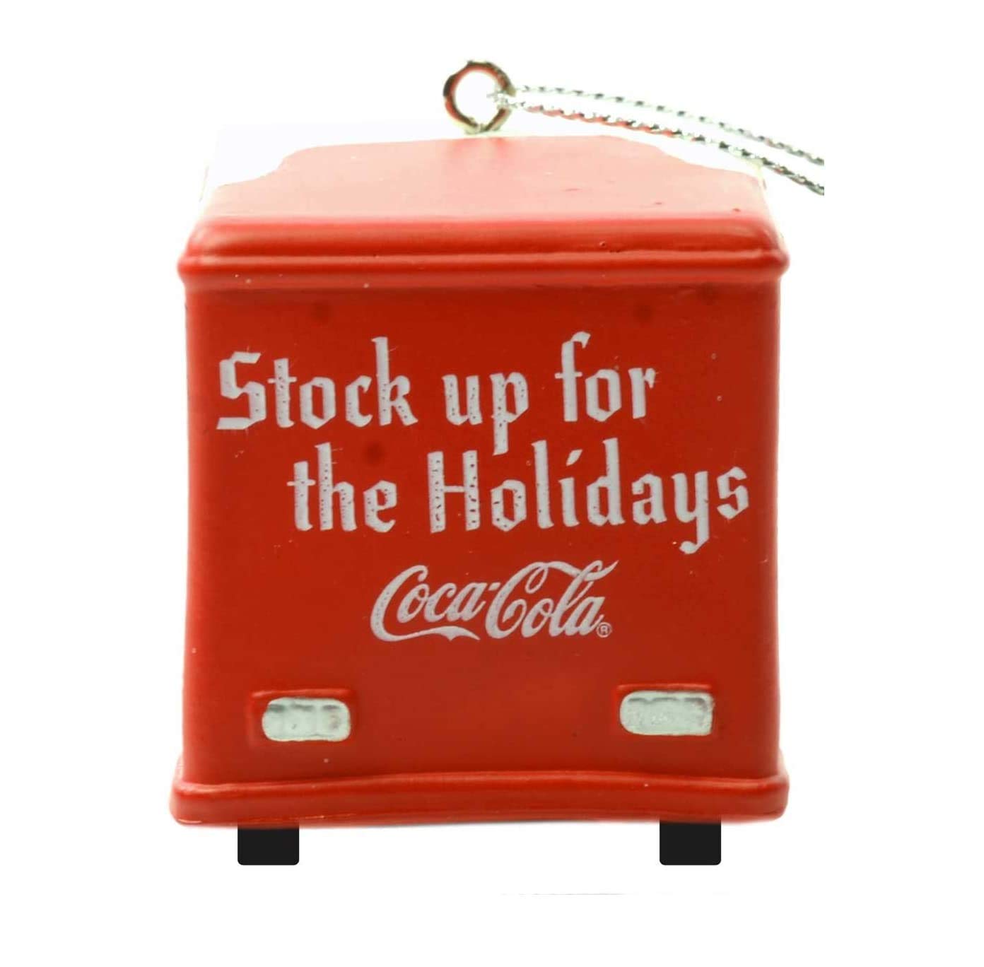 Kurt Adler Coca-Cola Truck With Silver Wreath Christmas Ornament