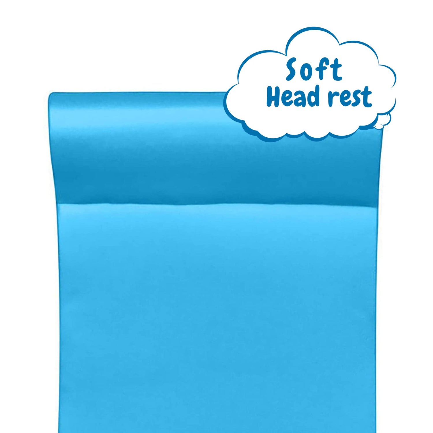 TRC Recreation, 2022 Splash Pool Foam Raft Lounger with Pillow Headrest, Comfortable Luxury Float for Swimming Pools and Lakes - 70’’ Length x 26’’ Width x 1.25’’ Thick, Marina Blue (1)