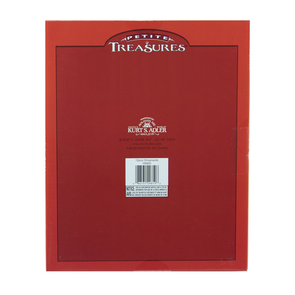 Kurt Adler H9485 Plastic Ornament, 2-Inch, Set Of 12