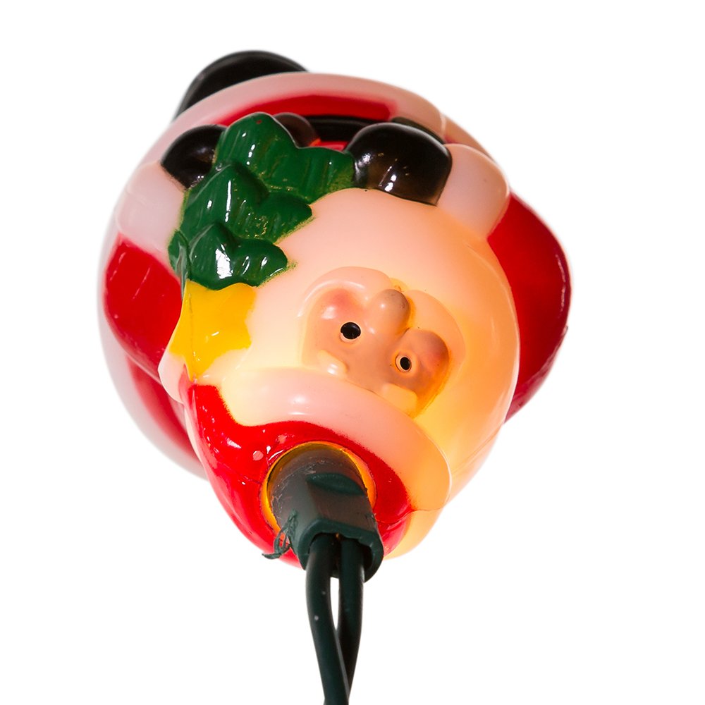 Kurt Adler UL 10-Light Santa with Tree Light Set, 3-Inch