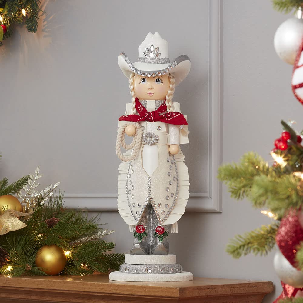 Hollywood Nutcrackers Hollywood Rhinestone Cowgirl Nutcracker, 18-Inch, Multicolored
