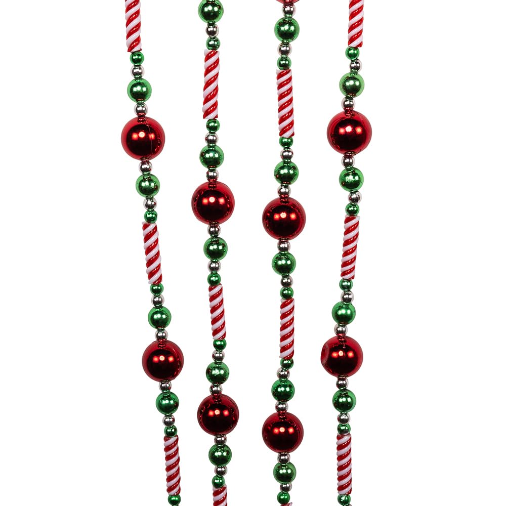 Kurt Adler 8 Foot Candy Bead Garland with Red Balls