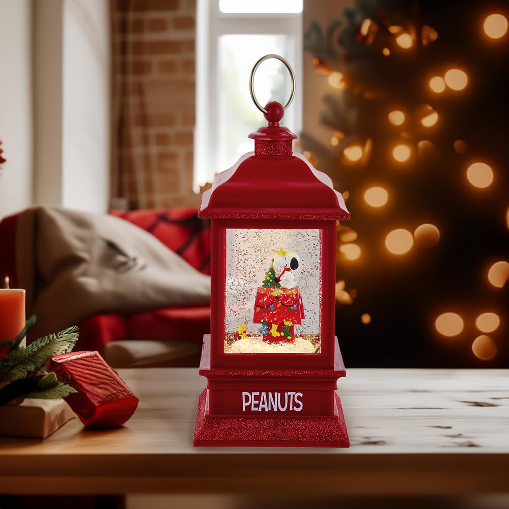 Peanuts 9-Inch Battery-Operated Lit Musical Water Lantern