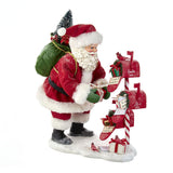 Kurt S. Adler 10.5-Inch Fabrich‚ Santa Checking Mail