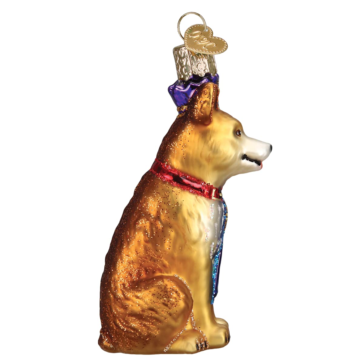 Old World Christmas World's Best Dog Glass Blown Ornament for Christmas Tree