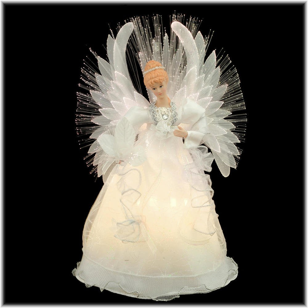 Kurt S. Adler Kurt Adler 14-Inch Multi Fiberoptic Treetop Angel Tree Topper