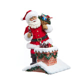 Kurt S. Adler 10.5 Inch Coke Santa in Chimney Tablepiece