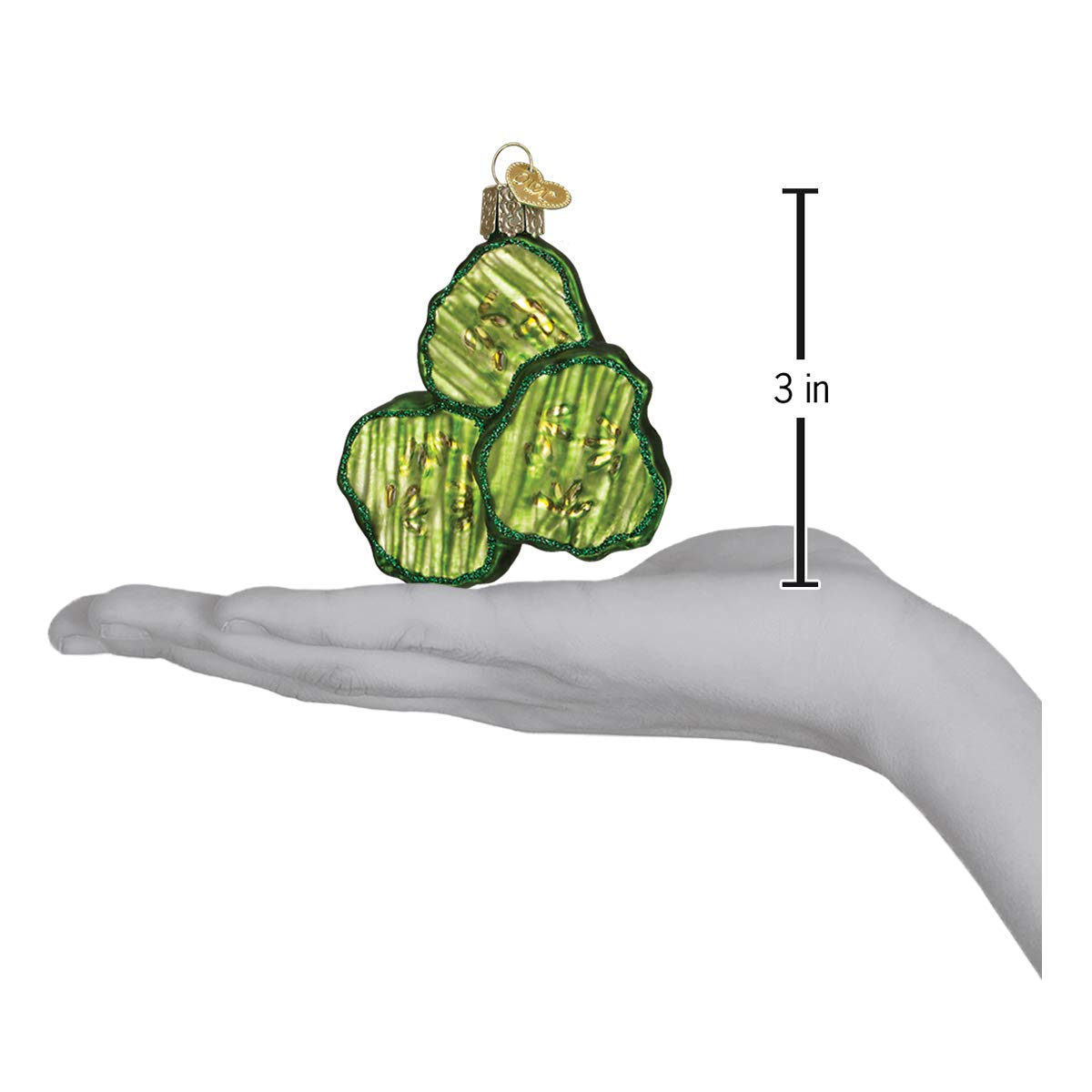 Old World Christmas Ornaments: Pickle Chips Glass Blown Ornaments for Christmas Tree (28105)