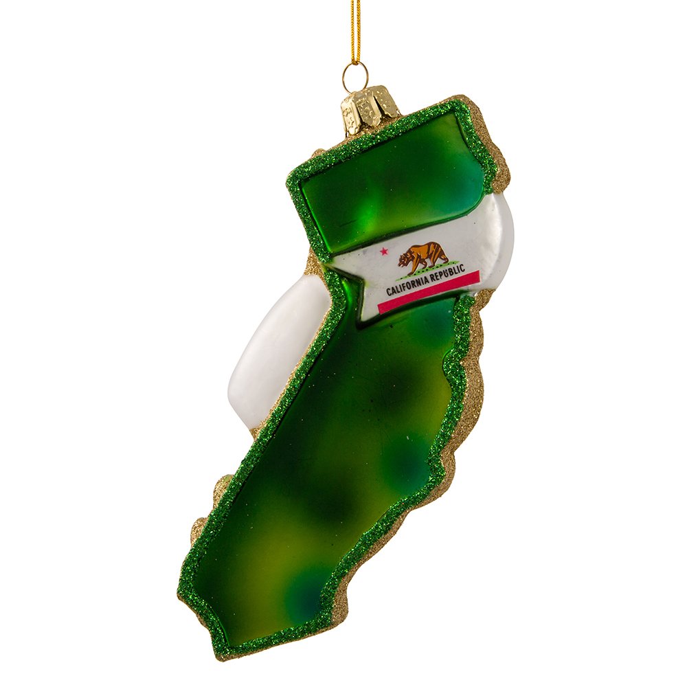 Kurt Adler Glass California Ornament, 5-Inch for Christmas