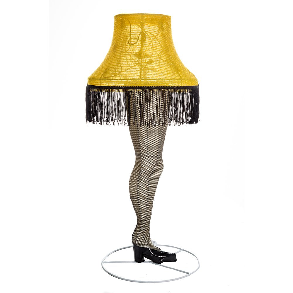 Kurt Adler Leg Lamp 3D Tinsel Lighted Lawn Decor, 28-Inch,Yellow