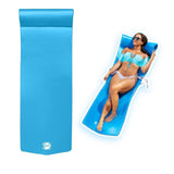 TRC Recreation, 2022 Splash Pool Foam Raft Lounger with Pillow Headrest, Comfortable Luxury Float for Swimming Pools and Lakes - 70’’ Length x 26’’ Width x 1.25’’ Thick, Marina Blue (1)