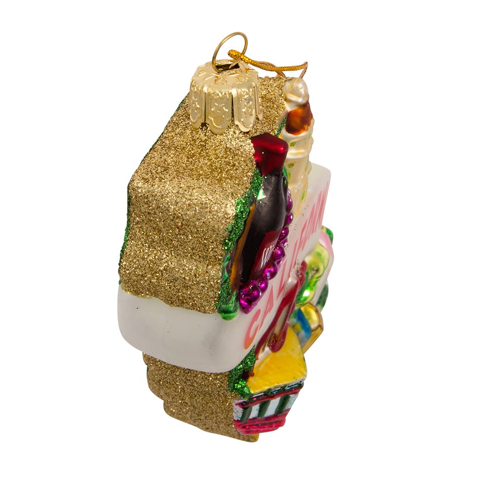 Kurt Adler Glass California Ornament, 5-Inch for Christmas