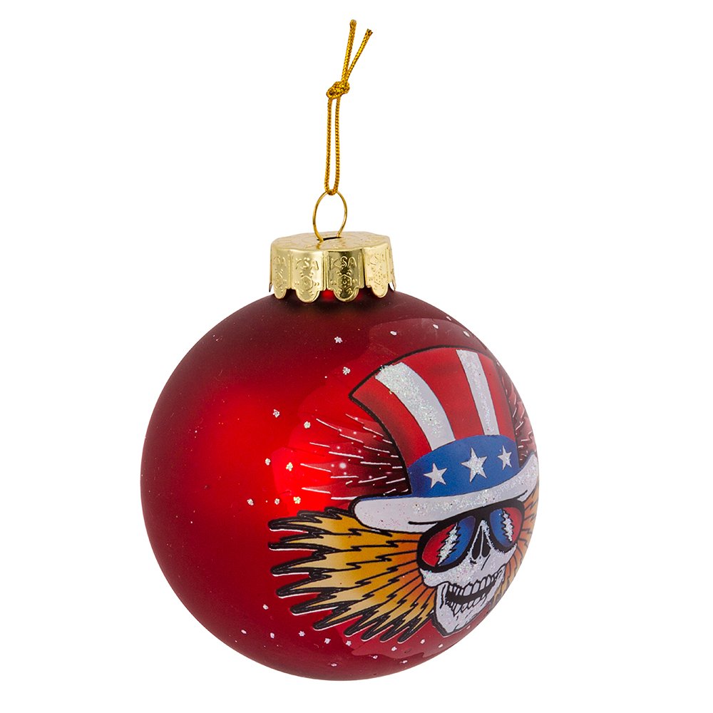 Kurt Adler 80mm Grateful Dead Glass Ball for Christmas