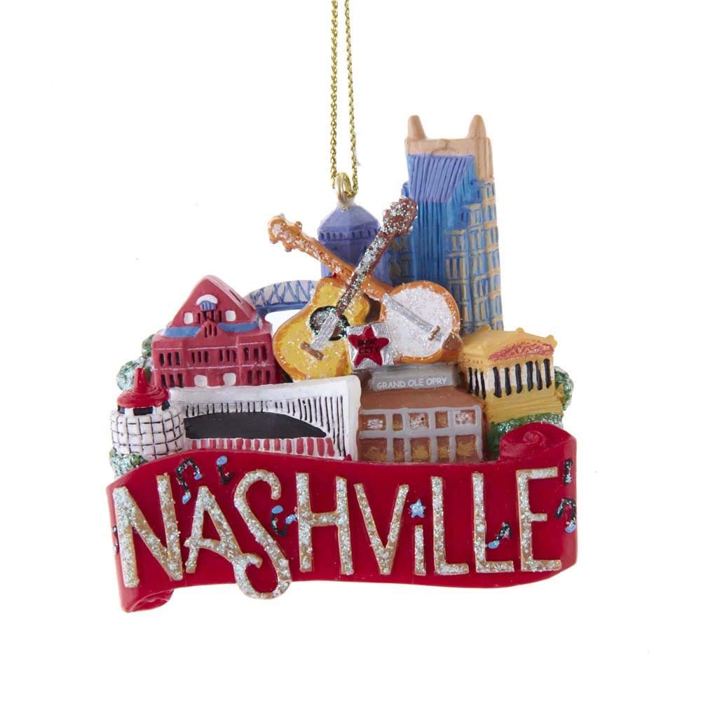 Kurt Adler A2018 Nashville Hanging Ornament, 2-inch High, Resin