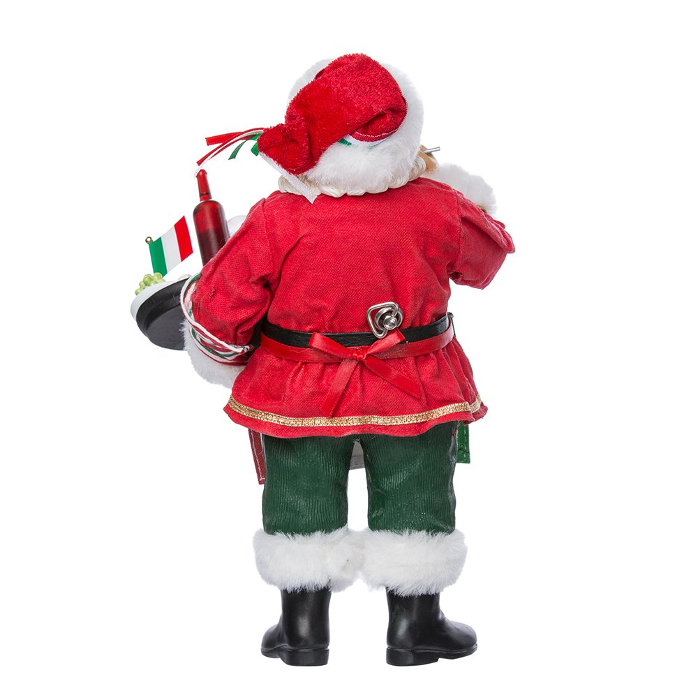 Kurt Adler Musical Fabriche Italian Santa Figurine, 10.5-Inch