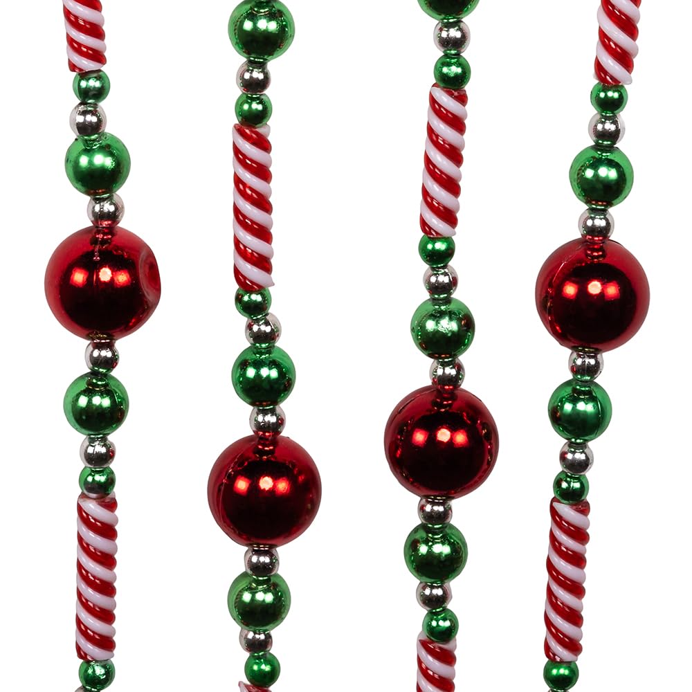 Kurt Adler 8 Foot Candy Bead Garland with Red Balls