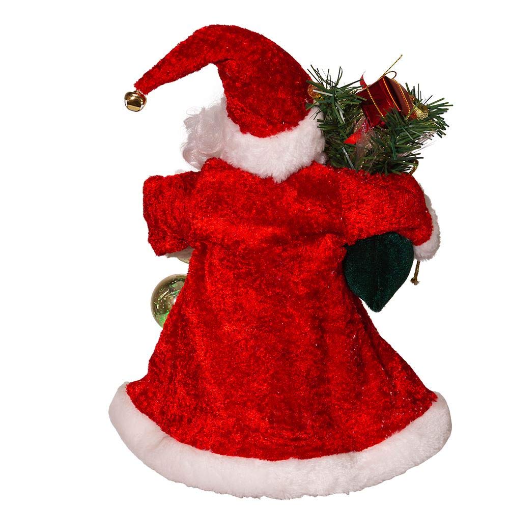 Kurt S. Adler Kurt Adler 12-Inch CUL Fiber Optic LED Santa Treetop Tree Topper, Multi