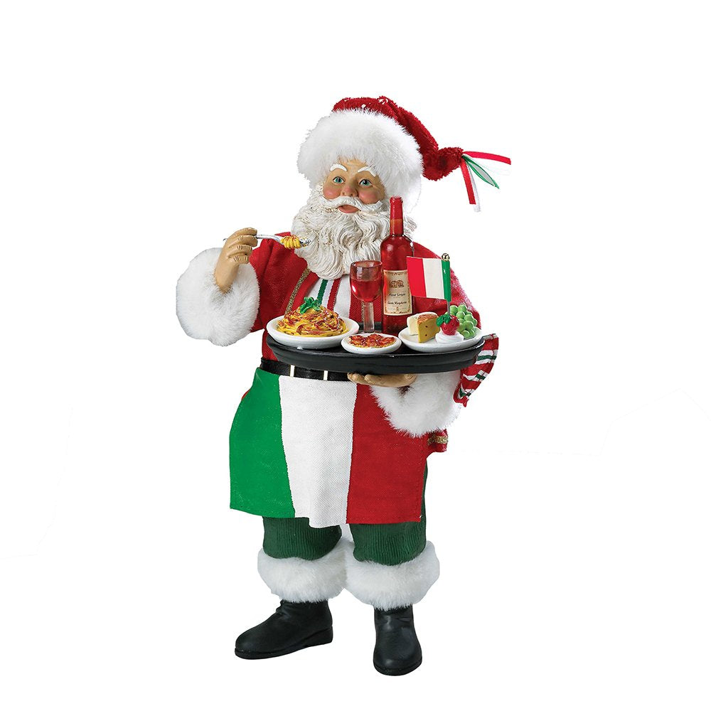 Kurt Adler Musical Fabriche Italian Santa Figurine, 10.5-Inch