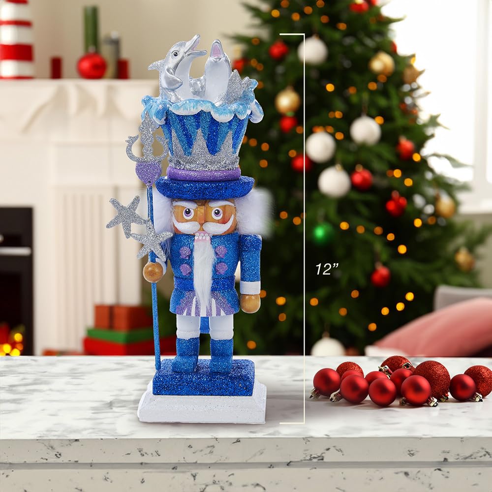 Kurt Adler HA0210 Hollywood Dolphin Nutcracker, 12-Inch