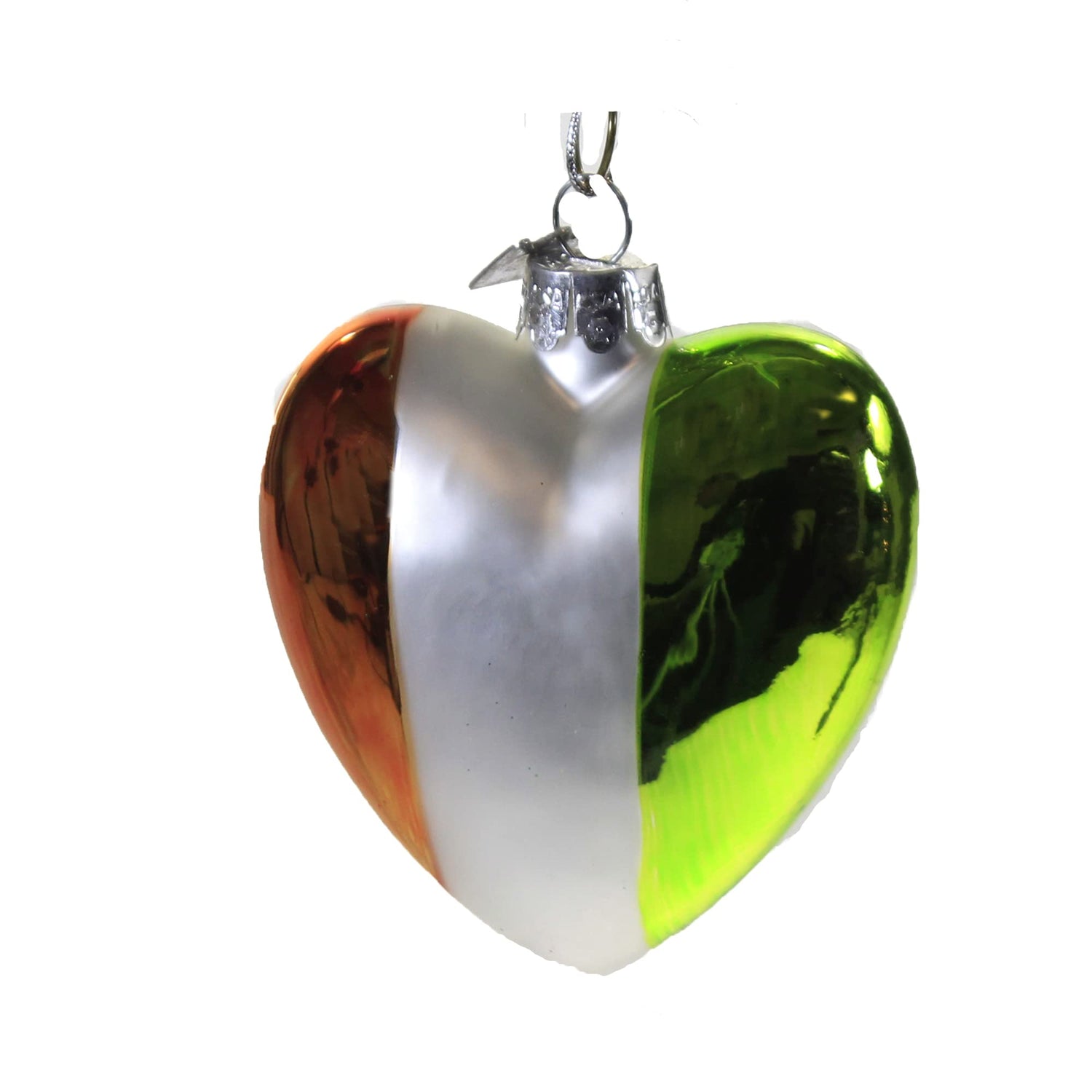 Ireland Glass Heart Ornament C7579 New