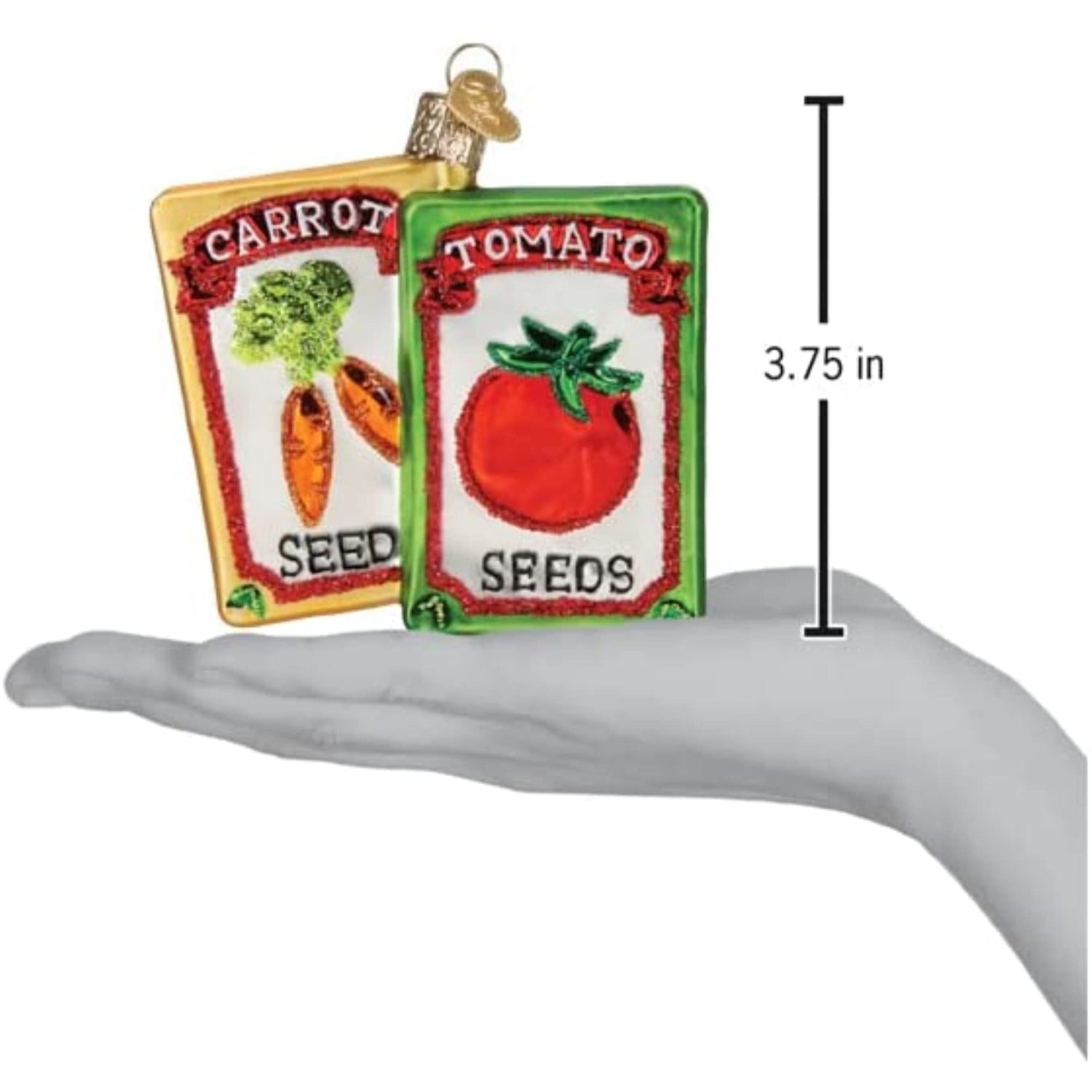 Old World Christmas Garden Seeds Glass Blown Ornament for Christmas Tree, Handcrafted Holiday Decoration, Garden Collection