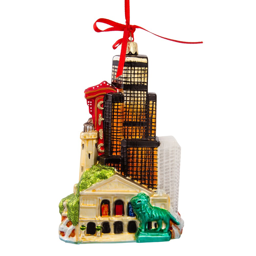 Kurt Adler C4582 Chicago Ornament, Multicolor, 5 inches