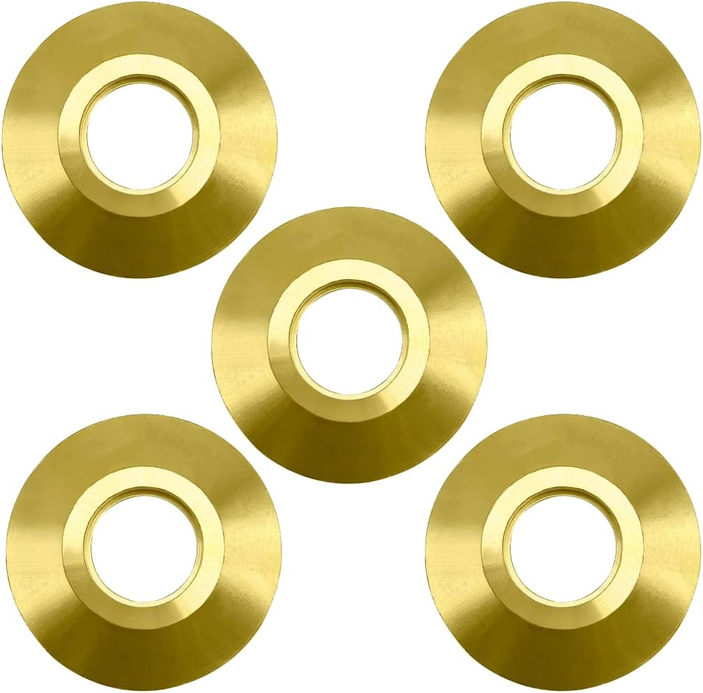 Poolzila Brass Flange Collar for Safety Cover Anchors, 9/16