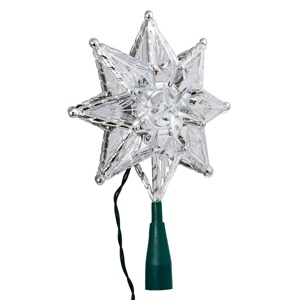 Kurt S. Adler Kurt Adler 10-Light 8-Point Star Christmas, 8-Inch, Clear Treetop