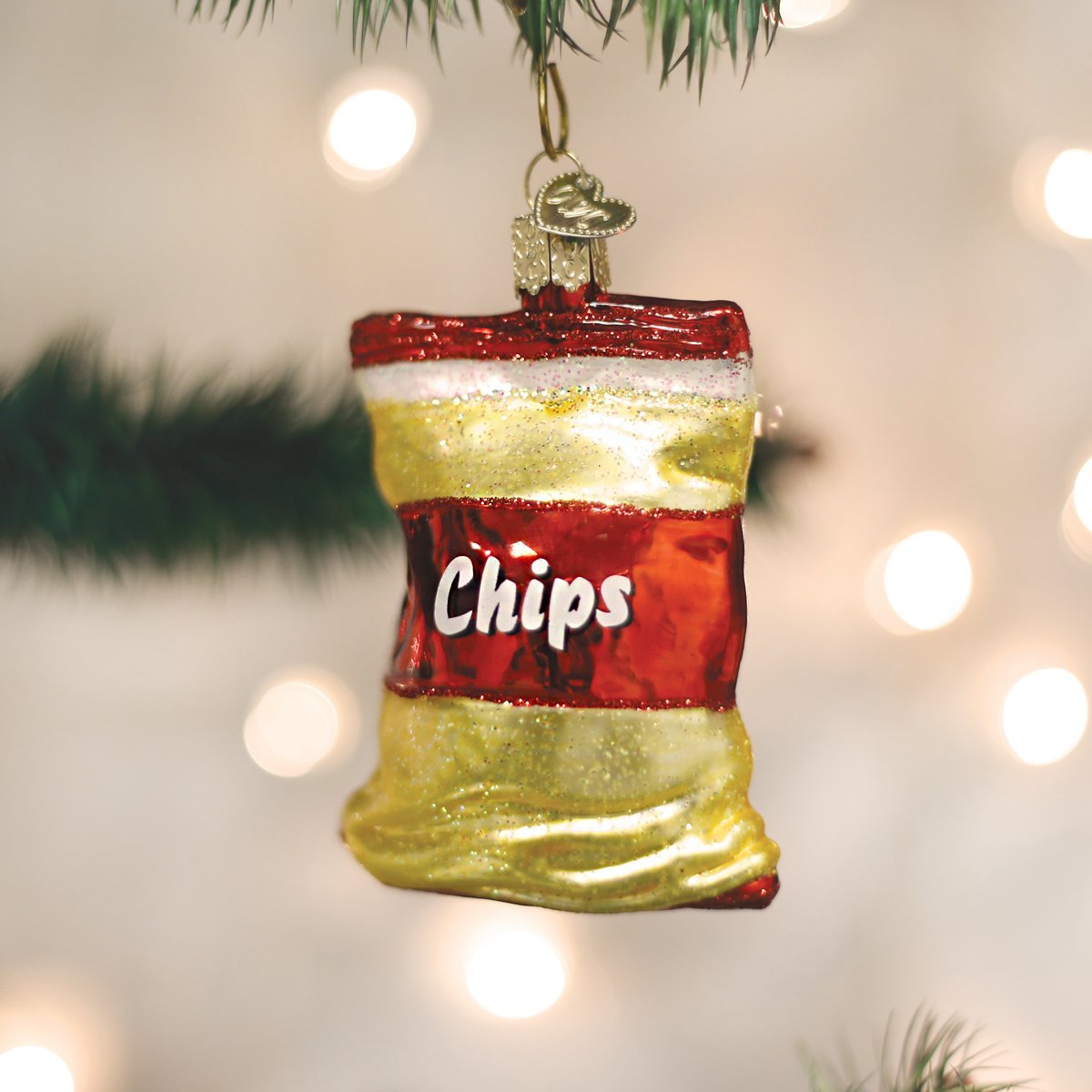 Old World Christmas Ornaments: Bag Of Chips Glass Blown Ornaments for Christmas Tree (32154)