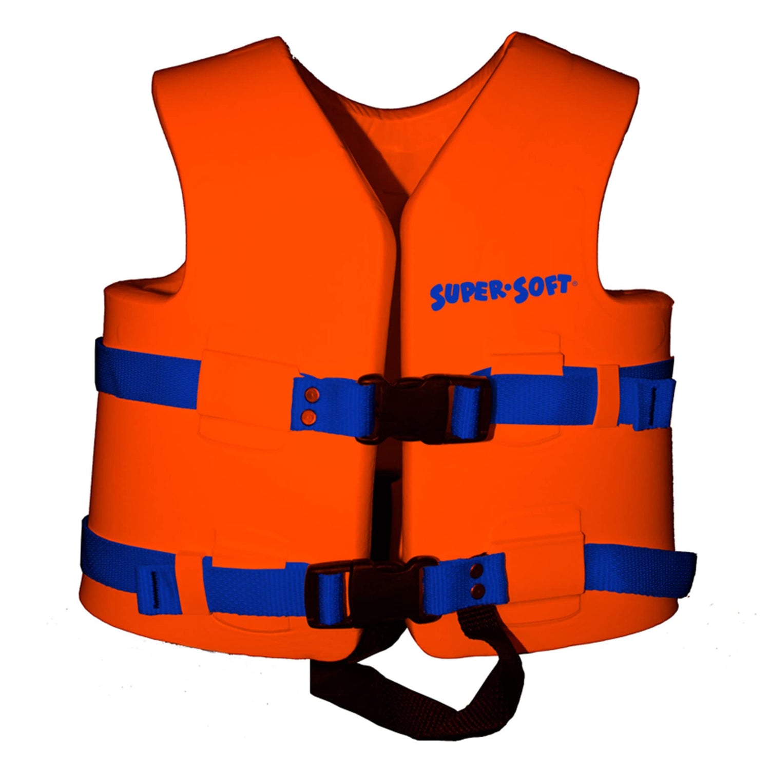 TRC Recreation Super Soft Child Size XS Life Jacket USCG Approved Vinyl Coated Foam Swim Vest for Kids Swimming Pool and Beach Gear, Sunset Orange