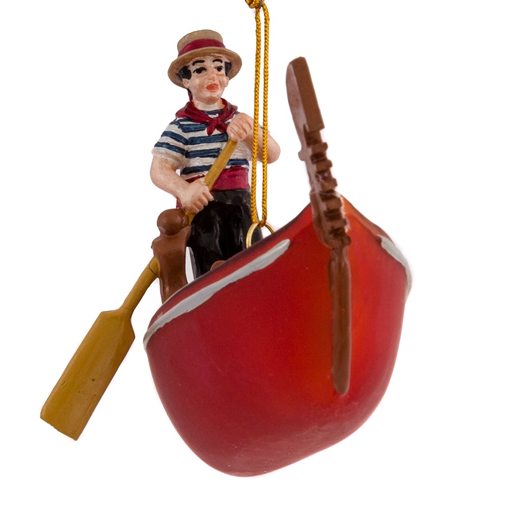 Noble Gems Kurt Adler 5-Inch Glass Gondola Ornament for Christmas