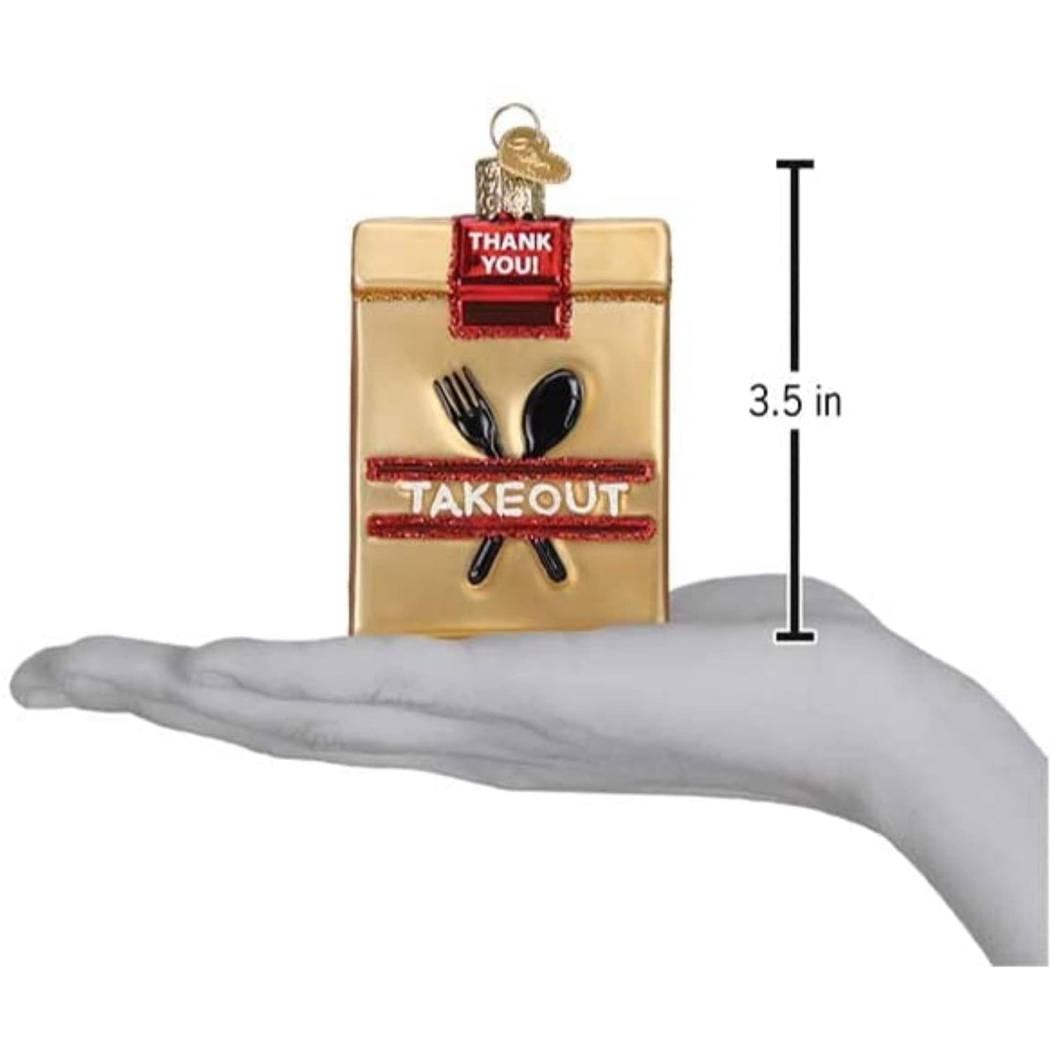 Old World Christmas Takeout Bag Glass Blown Ornament for Christmas Tree