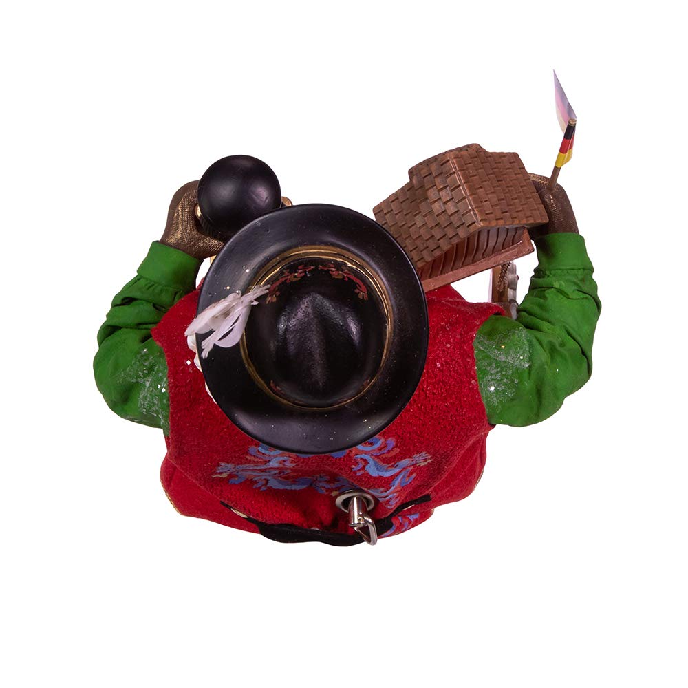 Kurt S. Adler 11-Inch Fabrich‚ Musical German Santa, Multi