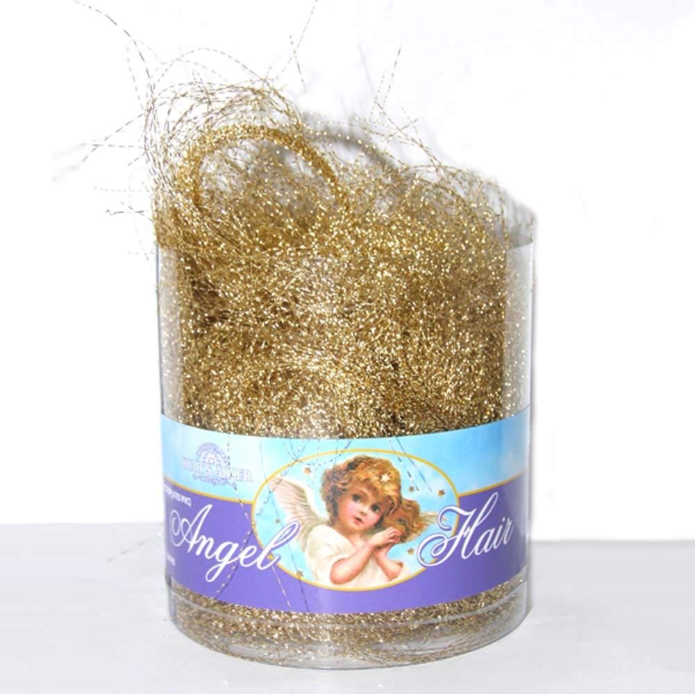 Kurt Adler Electroplated Shimmering Gold Angel Hair (1) Count