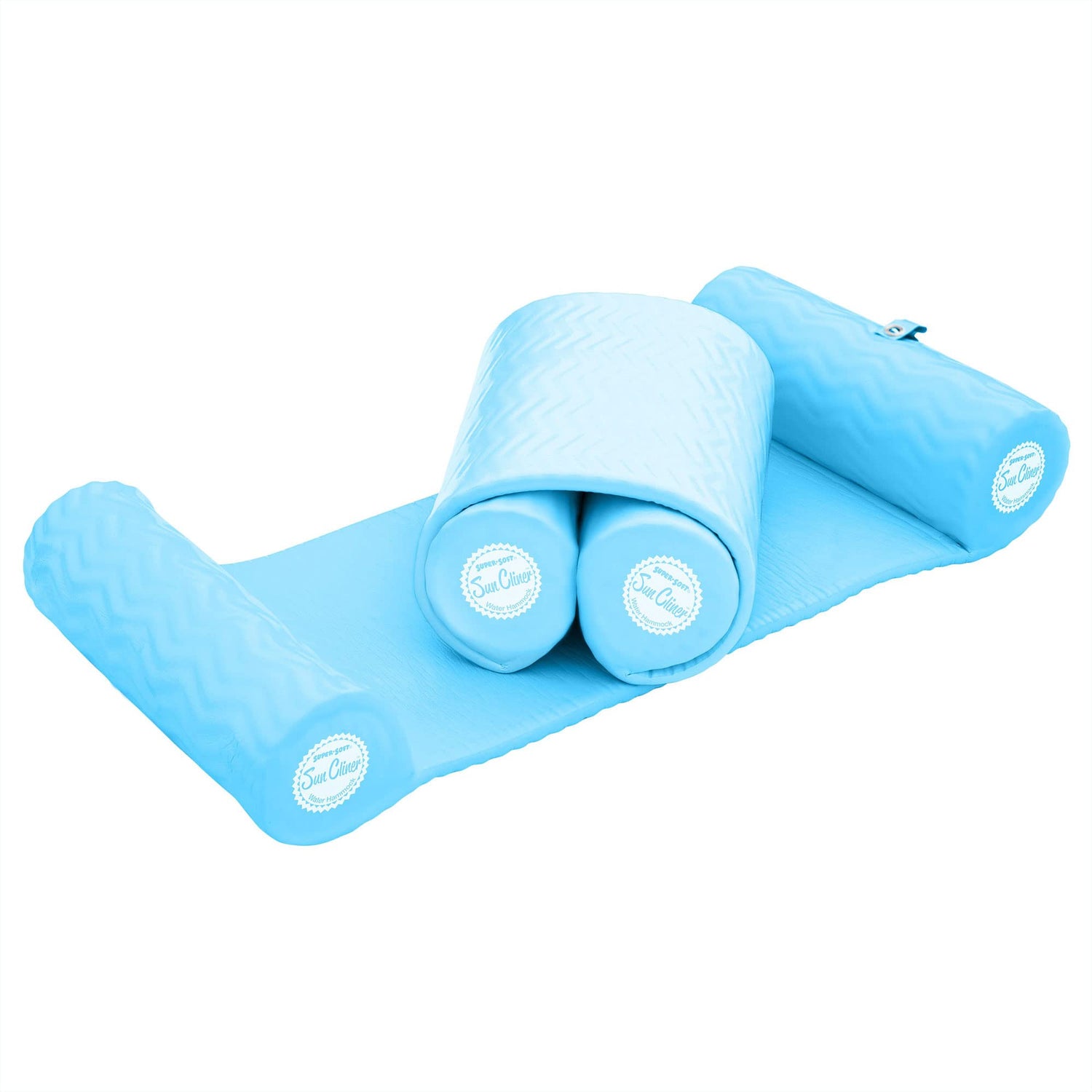 TRC Recreation Super Soft Sun Cliner Portable Swimming Pool Water Float Hammock Relaxing Chair or Water Exercise Raft, Marina Blue