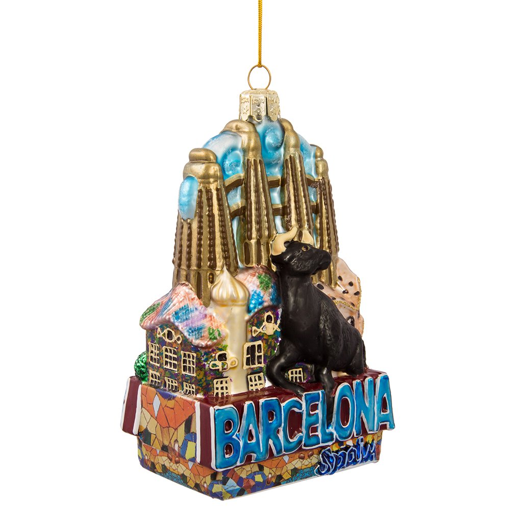 Kurt S. Adler Kurt Adler Barcelona Glass Ornament for Christmas