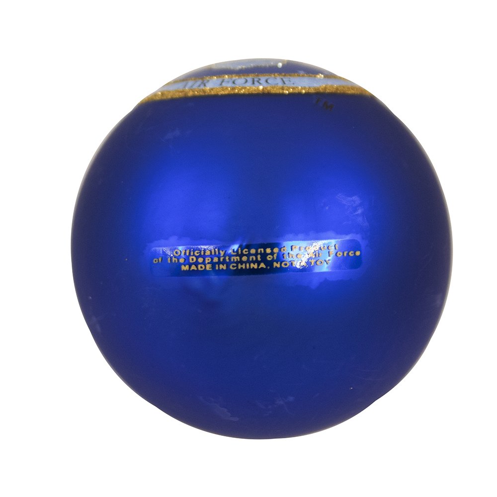 Kurt Adler Glass U.S. Air Force Ball Ornament, 80mm