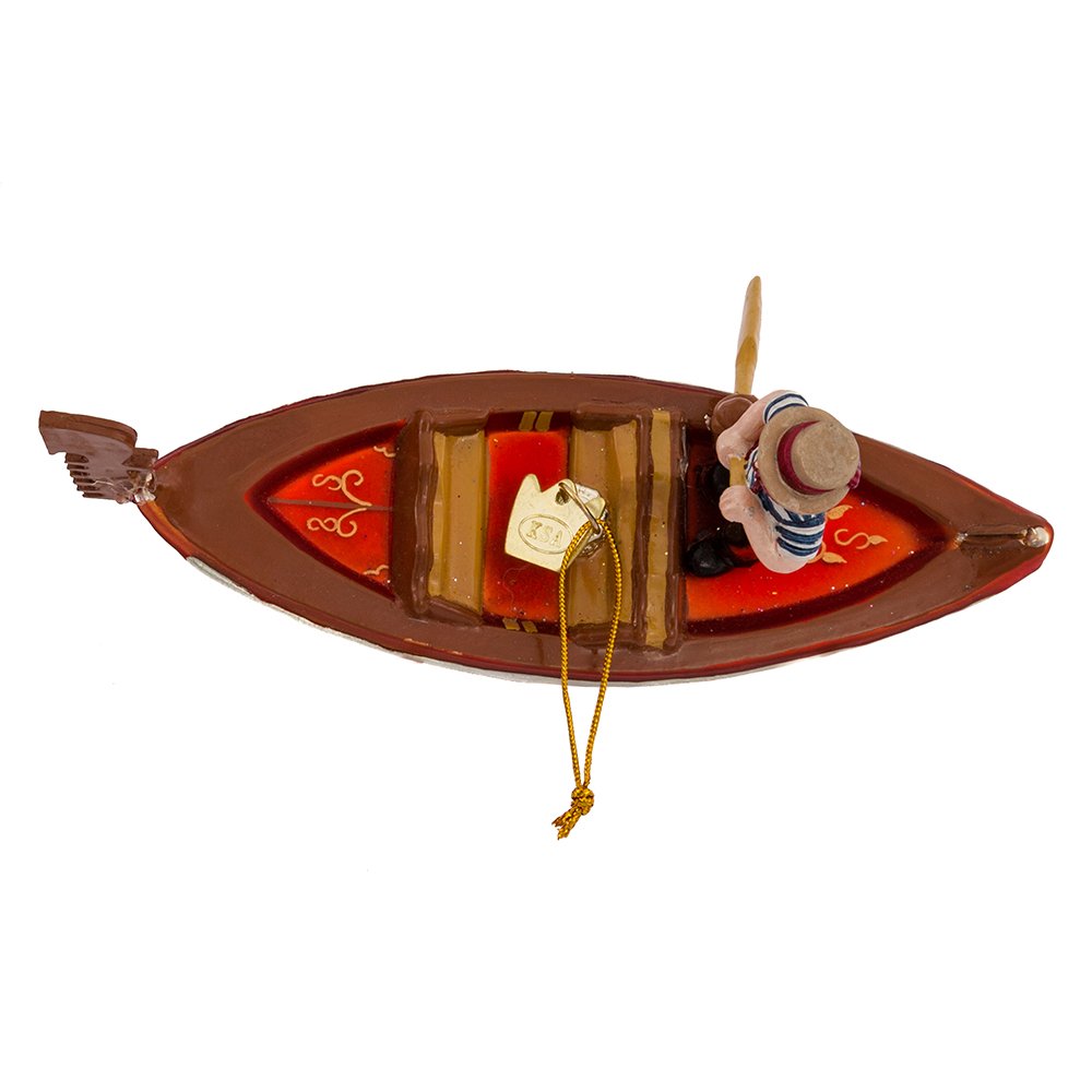 Noble Gems Kurt Adler 5-Inch Glass Gondola Ornament for Christmas