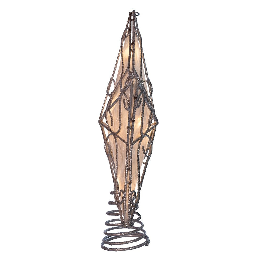 Kurt Adler UL 10-Light Metal Trimmed Capiz Inspired Star Treetop