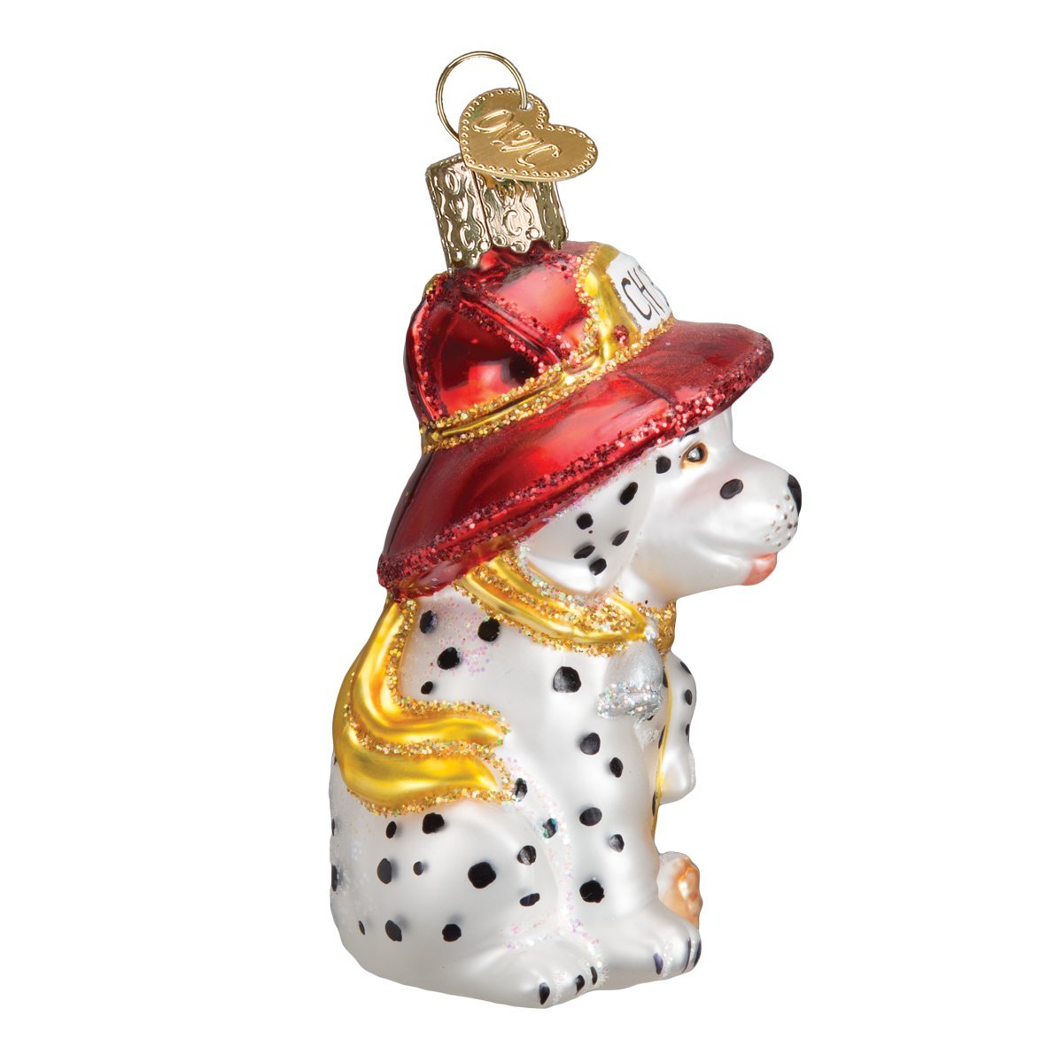 Old World Christmas 12208 Dog Collection Glass Blown Ornaments for Christmas Tree Dalmatian Pup, Black
