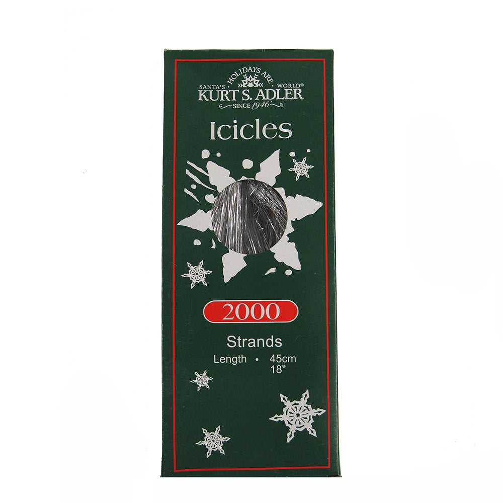 Kurt S. Adler 18-Inch 2000 Silver Icicle Strands Spray, Multi