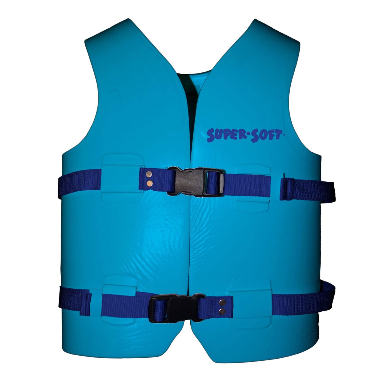 TRC Recreation Super Soft Child Size Medium Life Jacket USCG Approved Vinyl Coated Foam Swim Vest for Kids Swimming Pool and Beach Gear, Marina Blue
