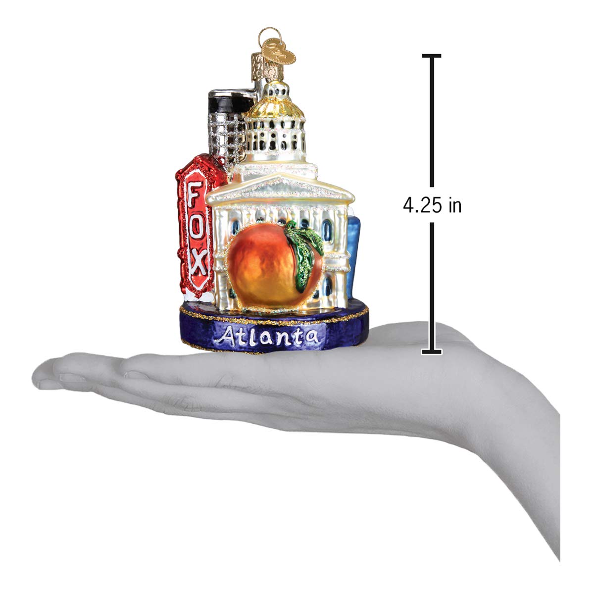 Old World Christmas Cities, Places and Landmarks Glass Blown Ornaments for Christmas Tree Atlanta